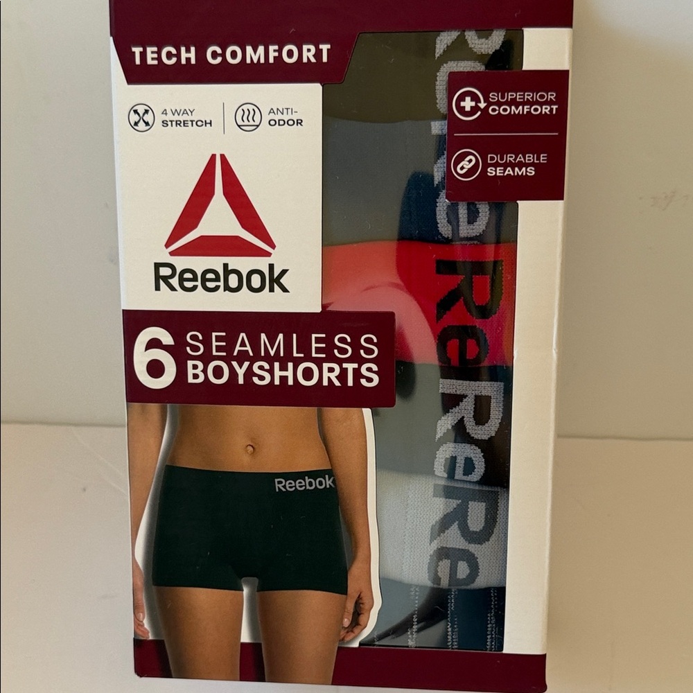 New Reebok BoyShorts 6 Pair Underwear